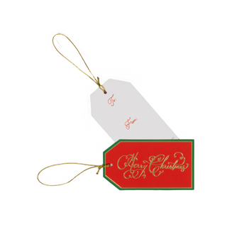 Merry Christmas Calligraphy Foil Hang Tags - includes 4 Hang Tags