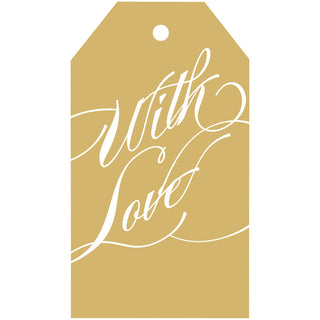 With Love Calligraphy Foil Gift Tag - 4 per package