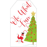 Twirling Santa Gift Tags - 4 Per Package
