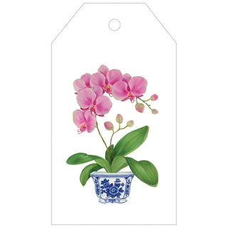 Pink Orchid Hanging Gift Tag W/Hdr 4 Pk