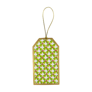 Leaf And Berry Ditz Foil Hanging Gift Tag W/Hdr 4 Pk-Foil