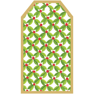 Leaf And Berry Ditz Foil Hanging Gift Tag W/Hdr 4 Pk-Foil