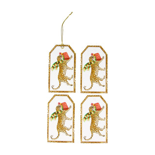 Leopards In Snow Foil Hanging Gift Tag W/Hdr 4 Pk-Gallery
