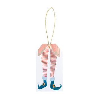 Elf Stockings Hanging Gift Tag W/Hdr 4 Pk