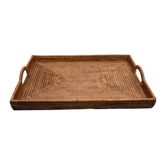 Rattan Tray 19 X 14 X 1.5 Ttop Rattan Rect Tray