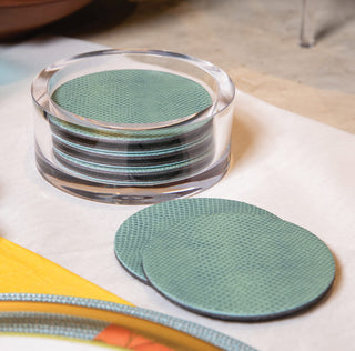 Clear W/Gold Rim-Wine Coaster Ttop Acrylic Wine Coaster Holder