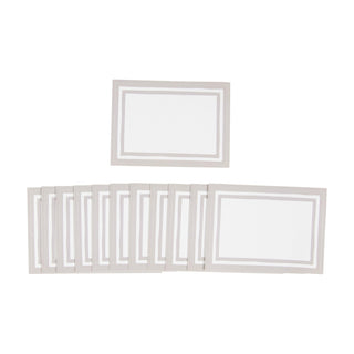 Stripe Border-Silver Name Labels 2 X 3-12 Per Package