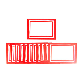 Stripe Border-Red Name Labels 2 X 3-12 Per Package