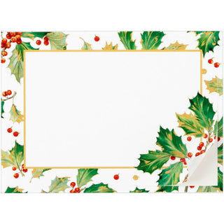 Gilded Holly Name Labels 2 X 3-12 Per Package