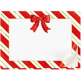 Candy Stripe Name Labels 2 X 3-12 Per Package