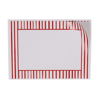 Pinstripes Red Name Labels 2 X 3-12 Per Package