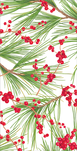Berries And Pine Money Card - 1 card with envelope