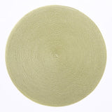 Braided Round Placemat in Moss Canary - 1 Each