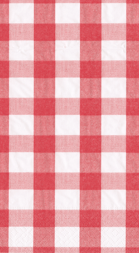 Gingham Red Guest Towel