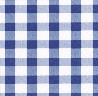 Gingham Blue Napkin Cocktail