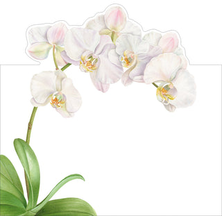 White Orchid Place Cards - 8 Per Package