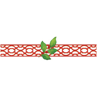 Knots And Greenery Die Cut Paper Napkin Rings - 8 count
