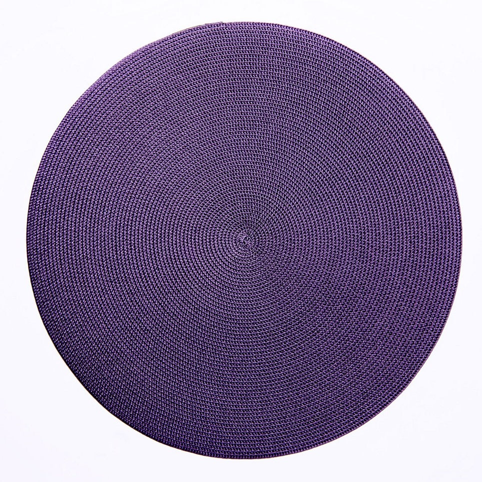 Braided Round Placemat in Prune - 1 Each