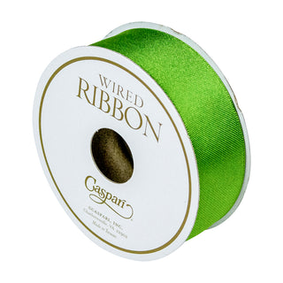 Solid Green Satin Narrow Ribbon Price Code H-8 Yards (1  W)
