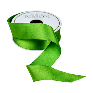 Solid Green Satin Narrow Ribbon Price Code H-8 Yards (1  W)