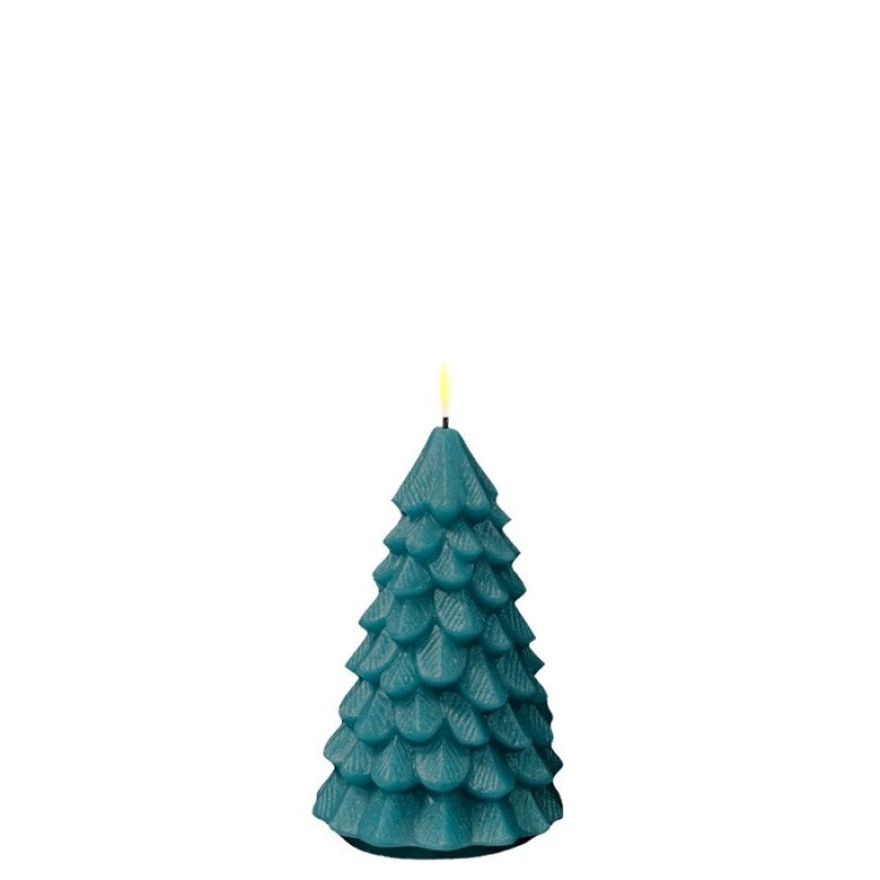 Large Christmas Tree LED Candle in Dark Green - 1 Each