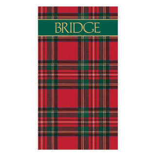 Plaid Bridge Score Pad