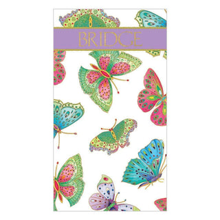 Jeweled Butterflies Bridge Score Pad
