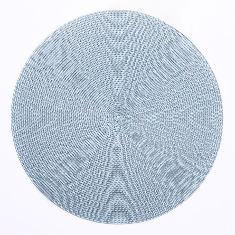 Braided Round Placemat in Silver Aqua - 1 Each