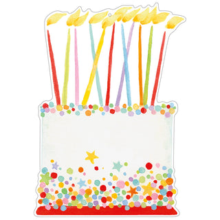 Birthday Cake Ornament Tag W/Header 4 Pk