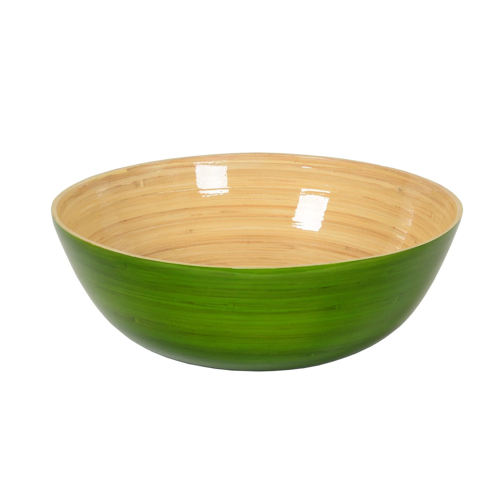 Shallow Lacquered Bamboo Bowl in Grass - 1 Each
