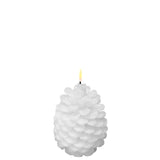 Small Pine Cone LED Candle in White - 1 Each