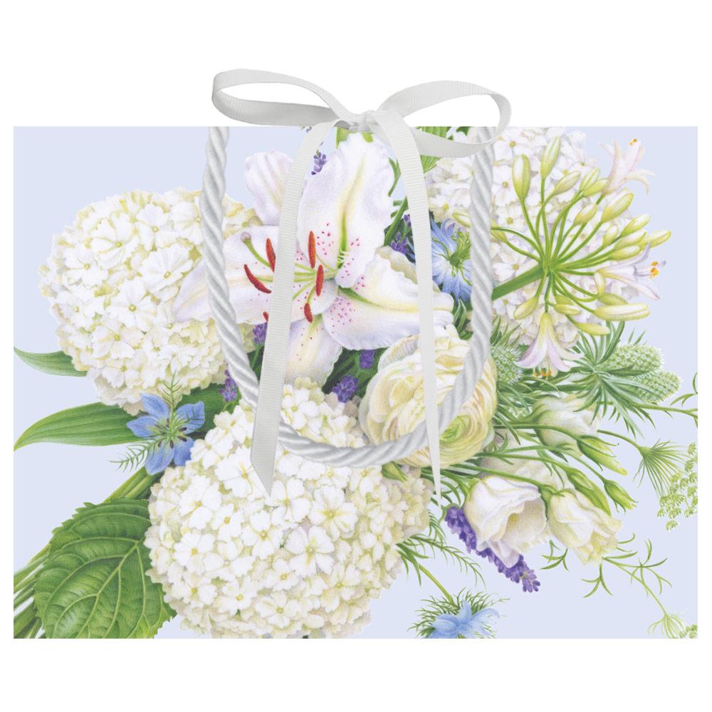 Caspari White Blooms Small Gift Bag - 1 Each 10007B1