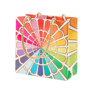Caspari Color Wheel Small Square Gift Bag - 1 Each 10028B1.5