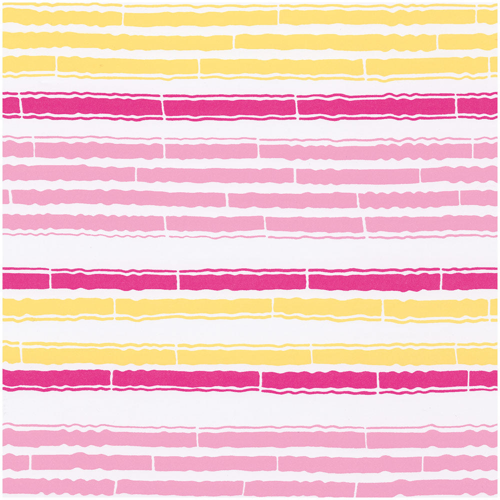 Bamboo Stripe Pink And Yellow Gift Wrapping Paper - 76 cm x 2.43 m Roll