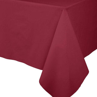 Caspari Paper Linen Solid Table Cover in Cranberry - 1 Each 108TCL