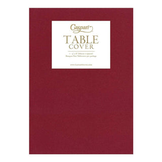 Caspari Paper Linen Solid Table Cover in Cranberry - 1 Each 108TCL
