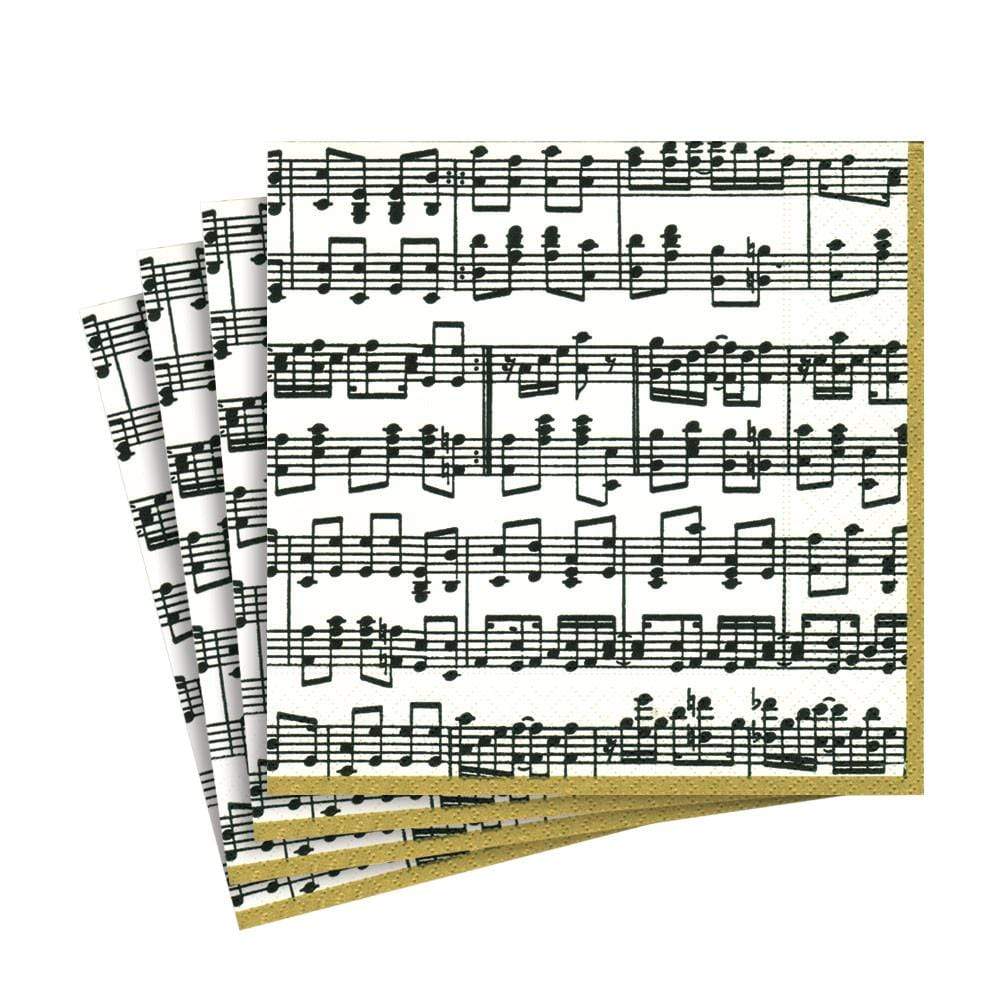 Caspari Musica Paper Luncheon Napkins - 20 Per Package 11020L