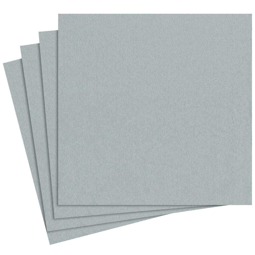 Caspari Paper Linen Solid Dinner Napkins in Silver - 12 Per Package 111DG