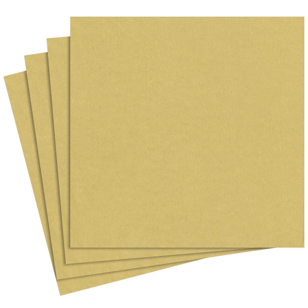 Caspari Paper Linen Solid Dinner Napkins in Gold - 12 Per Package 112DG