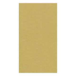 Caspari Paper Linen Solid Guest Towel Napkins in Gold - 12 Per Package 112GG