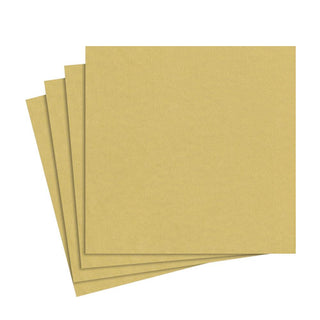 Caspari Paper Linen Solid Luncheon Napkins in Gold - 15 Per Package 112LG