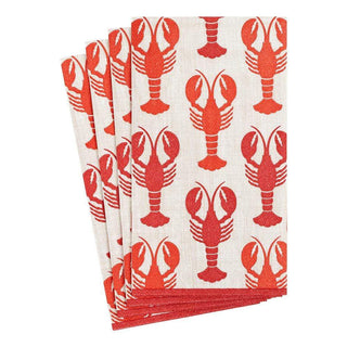 Caspari Lobsters Paper Guest Towel Napkins - 15 Per Package 11300G