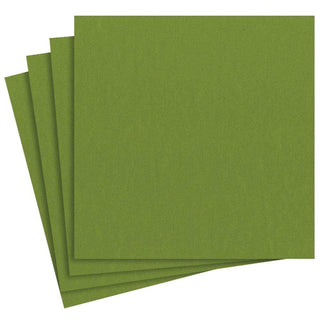 Caspari Paper Linen Solid Dinner Napkins in Leaf Green - 12 Per Package 113DG