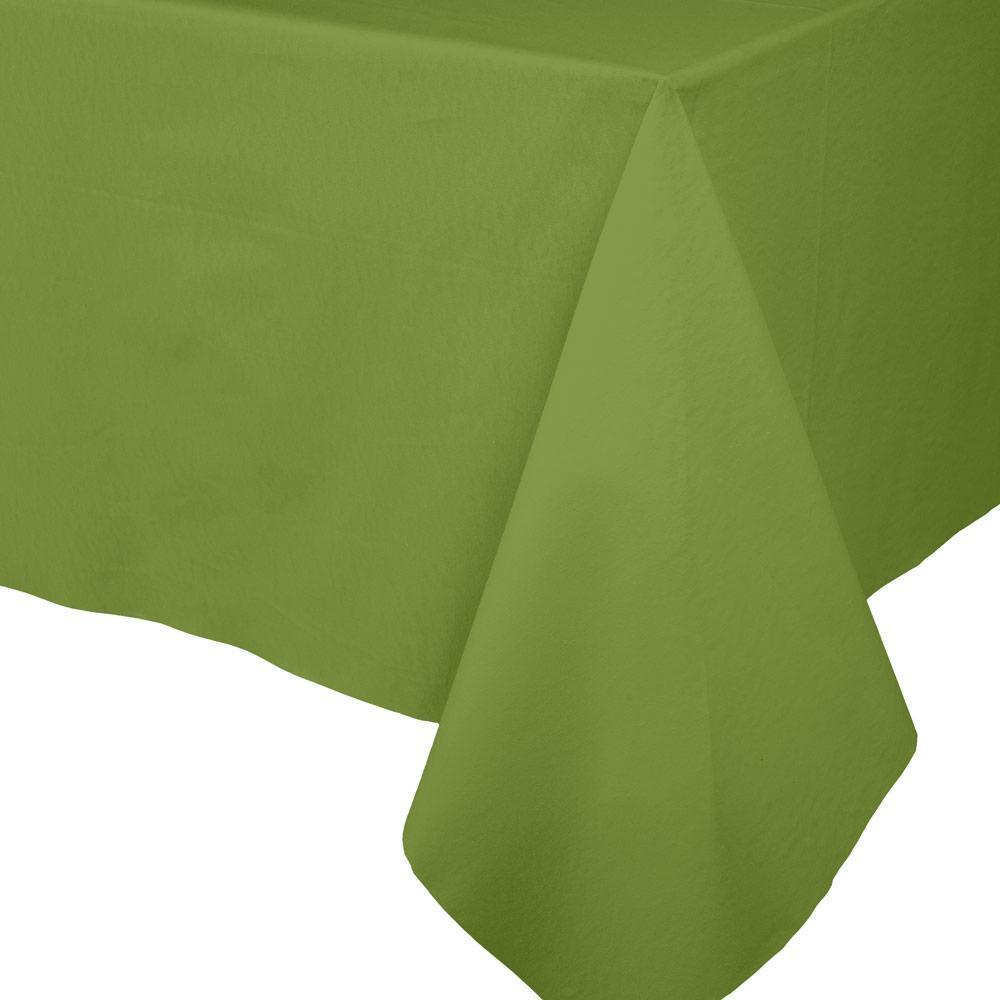 Caspari Paper Linen Solid Table Cover in Leaf Green - 1 Each 113TCL