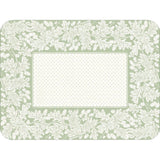 Oak Leaves & Acorns Rectangle Paper Placemats in Sage Green/Ivory - 12 Per Package 1203PPREC