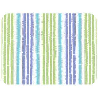 Bamboo Stripe Die-Cut Placemats in Blue & Green- 1 Each