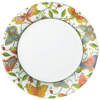 Caspari Parvaneh's Garden Paper Dinner Plates - 8 Per Package 12420DP