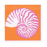 Caspari Nautilus Paper Luncheon Napkins in Coral - 20 Per Package 13780L