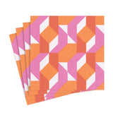 Caspari Color Theory Paper Luncheon Napkins in Fuchsia - 20 Per Package 13880L