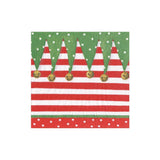 Caspari Stocking Stripe Paper Cocktail Napkins - 20 Per Package 14080C